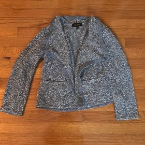 Talbots - blue tweed blazer - size small
